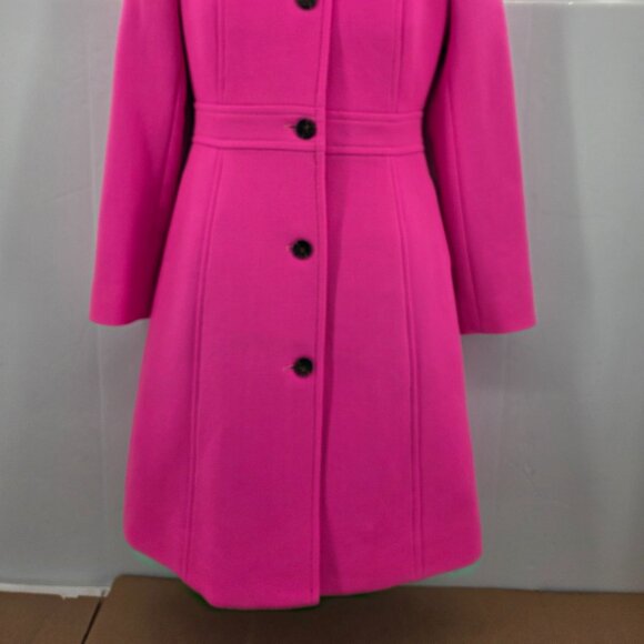 J.Crew Italian DoubleCloth Wool Lady Day Coat Thinsulate Fuchsia Pink Size 00 - Picture 14 of 14